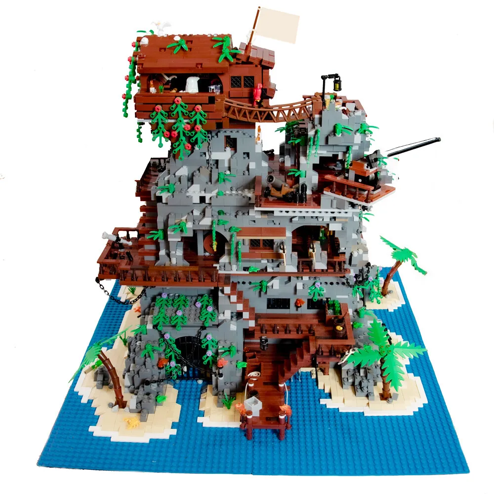 

MOC-99393 Пиратская крепость на модульном здании с островом Рокки 6609, детали в подарок