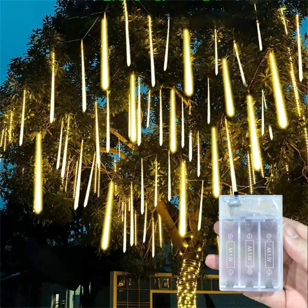 

Уличная светодиодная гирлянда «Метеоритный дождь» для декора на Ид Мубарак, День святого Валентина, Рамадан, на батарейках