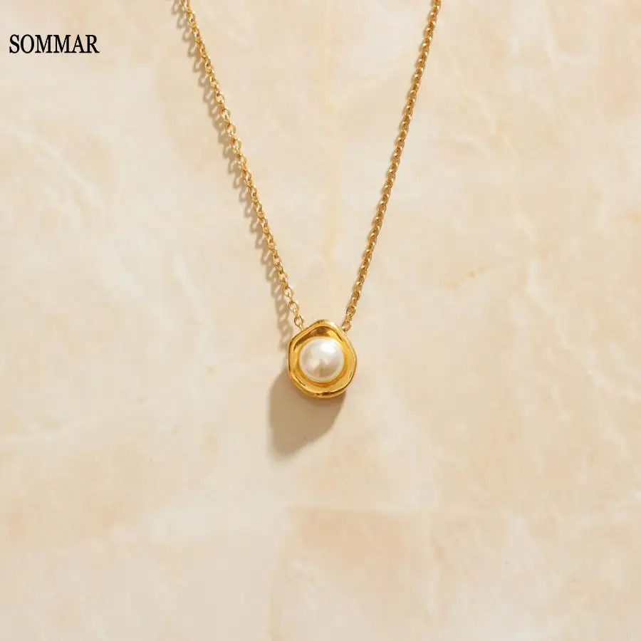 SOMMAR 2022 summer Fashion Design Gold Plated Girlfriend pendant necklace fashion pearl necklace tattoo choker summer jewelry