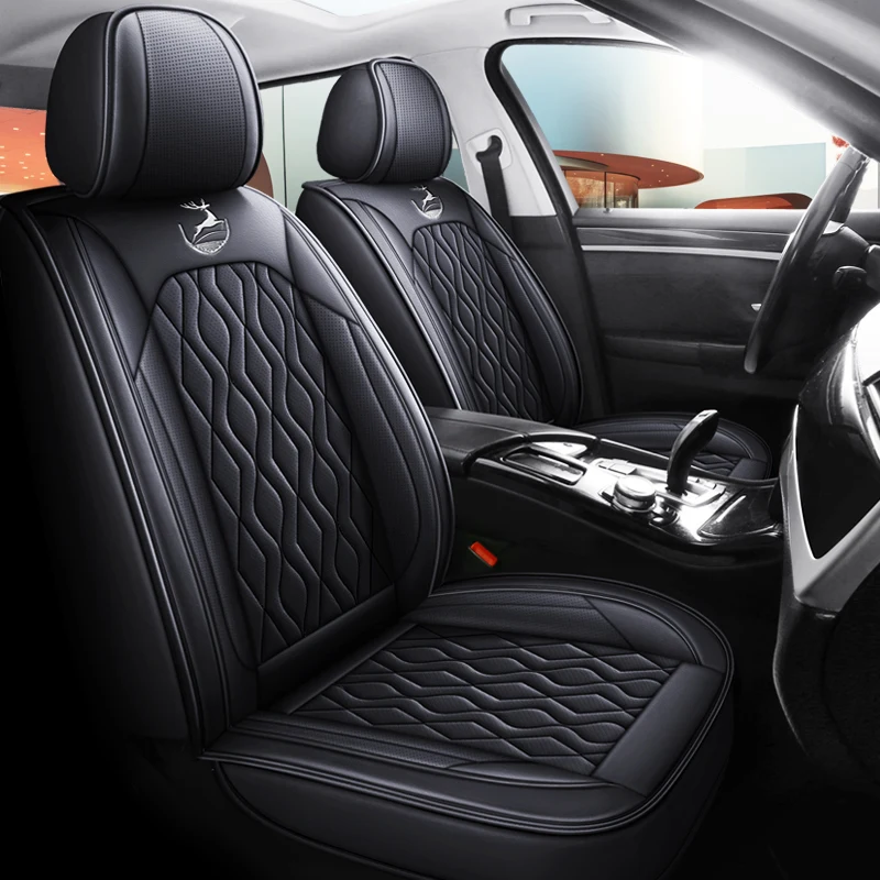 Front Row Double Seat, Luxurious Nappa Leather Full-Cover Car Seat Cover, Universal Fit, Delicate Texture, Soft, Comfortable, and Breathable, Suitable for All Seasons, Three-Dimensional Full Surround Design, Ergonomic Design, Three-Dimensional Side Support, Enhances Driving Experience, Available in Five Colors, Suitable for Sedans, Suvs, Pickup Trucks, and Other Various Models
