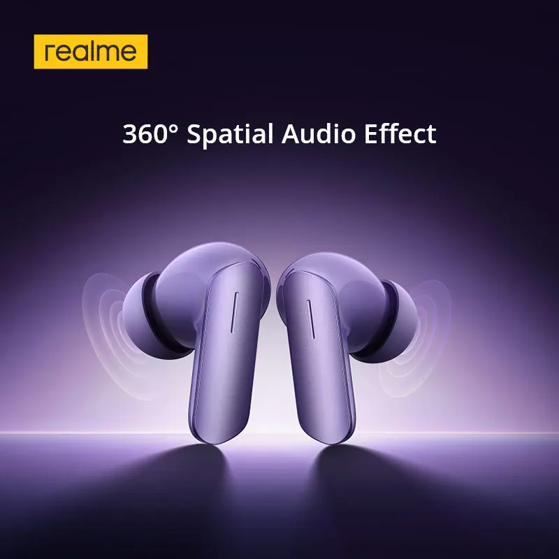 realme Buds Air7 TWS Earphone 52dB Noise Cancellation Up to 52 Hours of Playback 12.4mm Bass Driver LHDC 5.0 Bluetooth 5.4 IP55 6