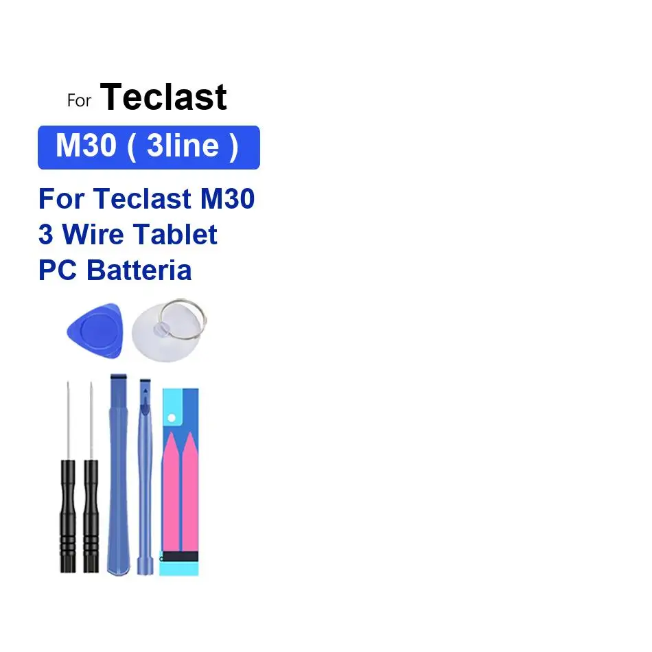 

Tablet Battery High Compatibility For Teclast M30 3 Wire Tablet PC Batteria 3line 9000mAh