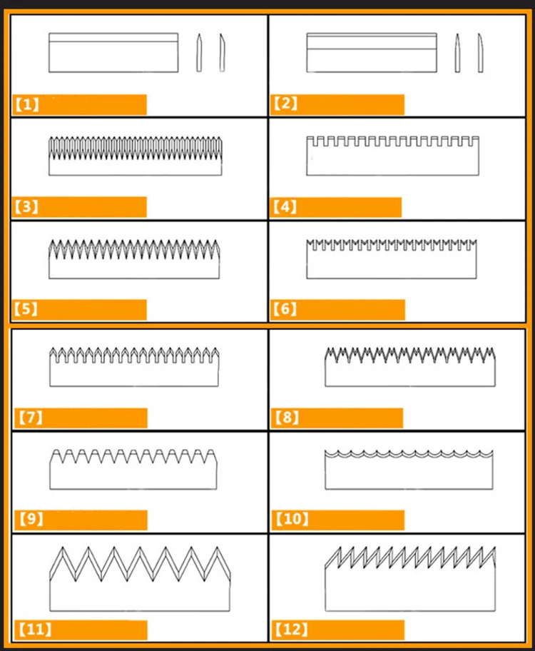 Cusom Made Products BateRpak Adhesive Tape Sealing Machine Blade,Vertical Packing Machine Knife