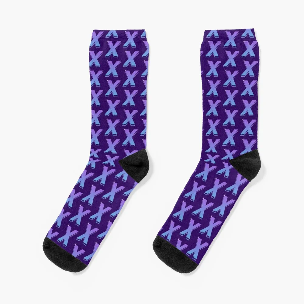 

Galaxite X - Purple Socks anti-slip luxury Designer Man Socks Women's