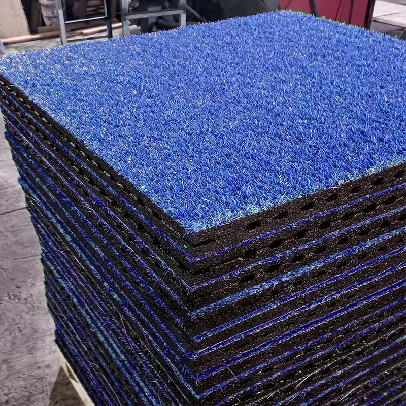 Shock-absorbing, Anti-slip, and Sound-insulating SBR Artificial Turf Tiles and Rolls
