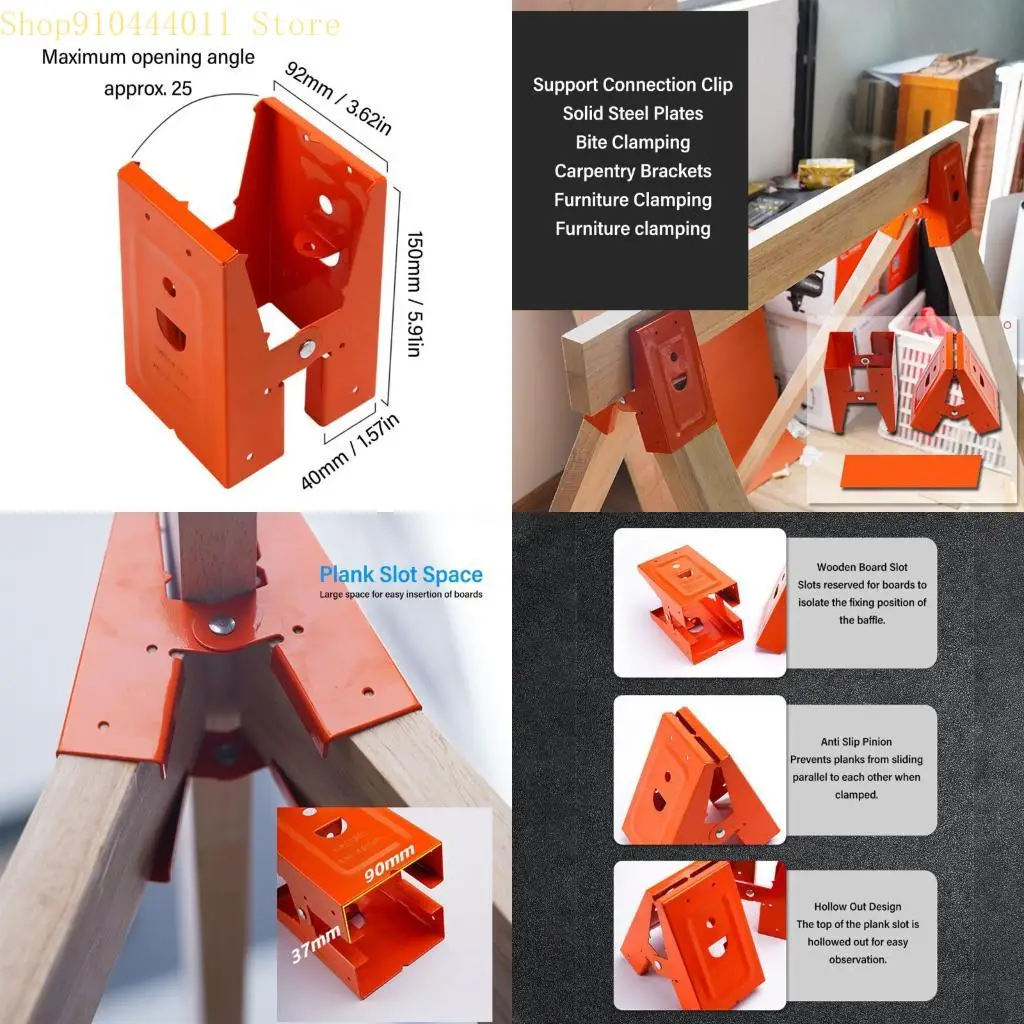 

28GF Not Slip Carpentry Support Clamp Featuring Hollow Cutout Measurement Guides