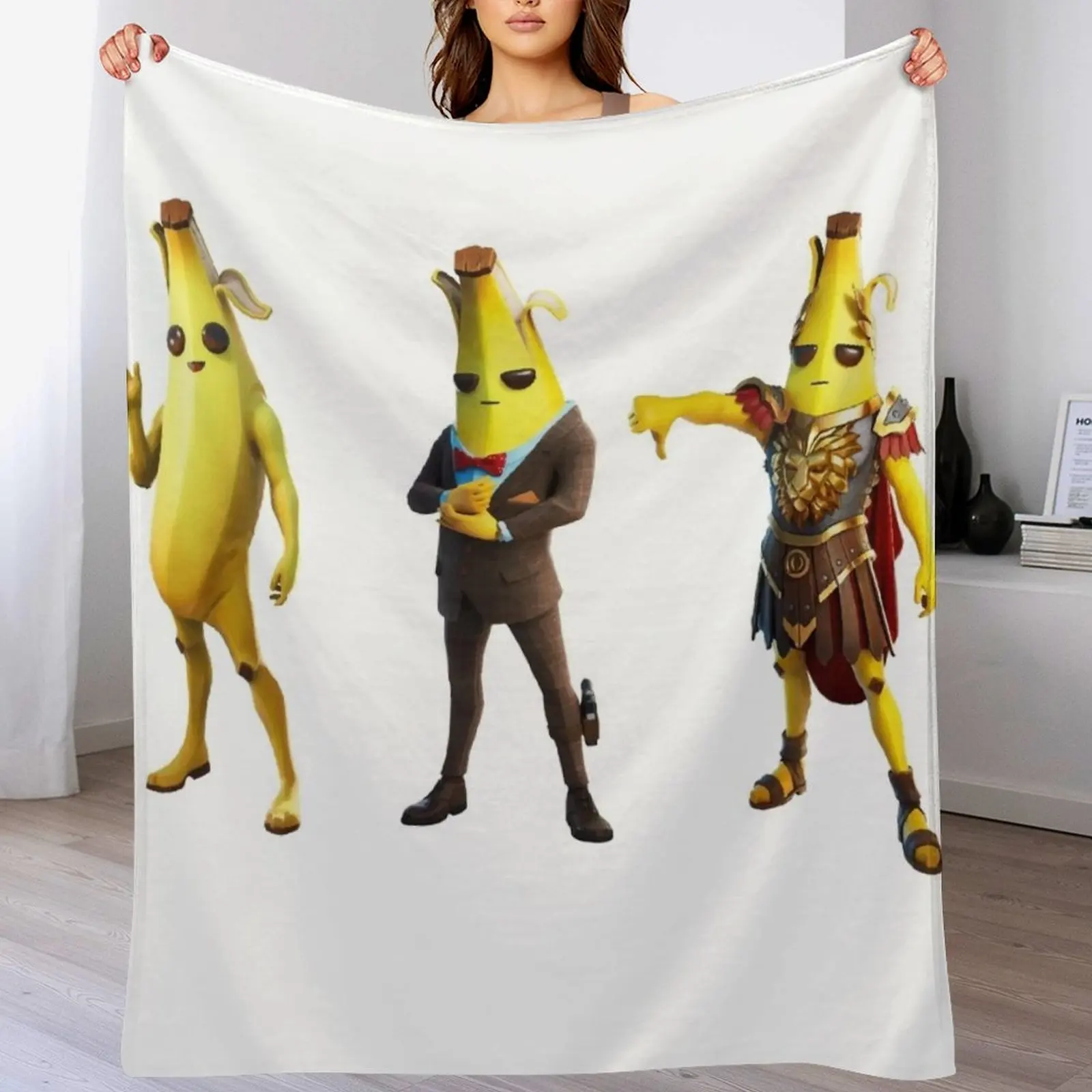 

Banana Peely Gaming Characters Throw Blanket