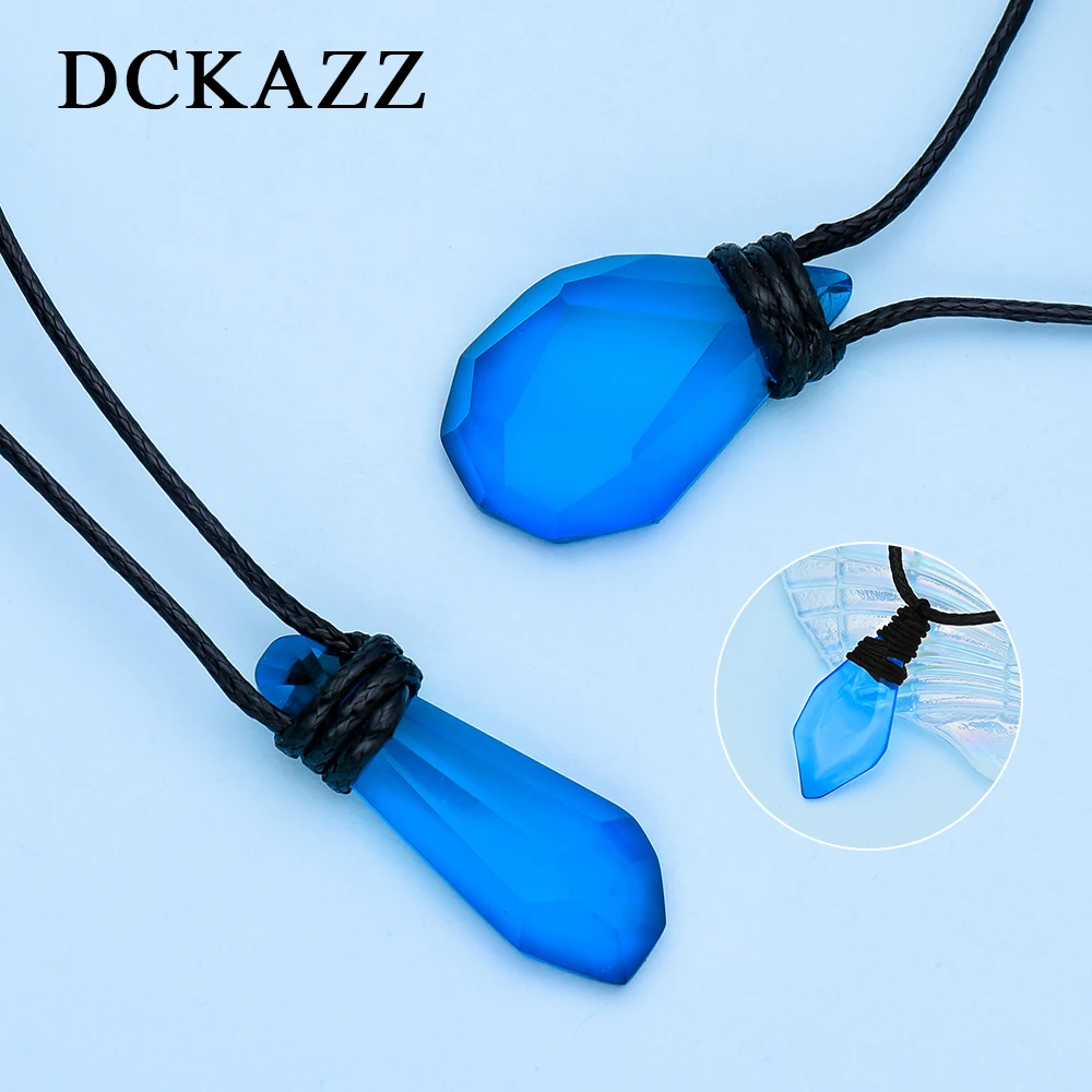 DCKAZZ H2o 시즌 3 워터 목걸이, 절묘한 블루 송진 펜던트, 인어 만화 시리즈 쥬얼리 액세서리, TV 팬을 위한 추가