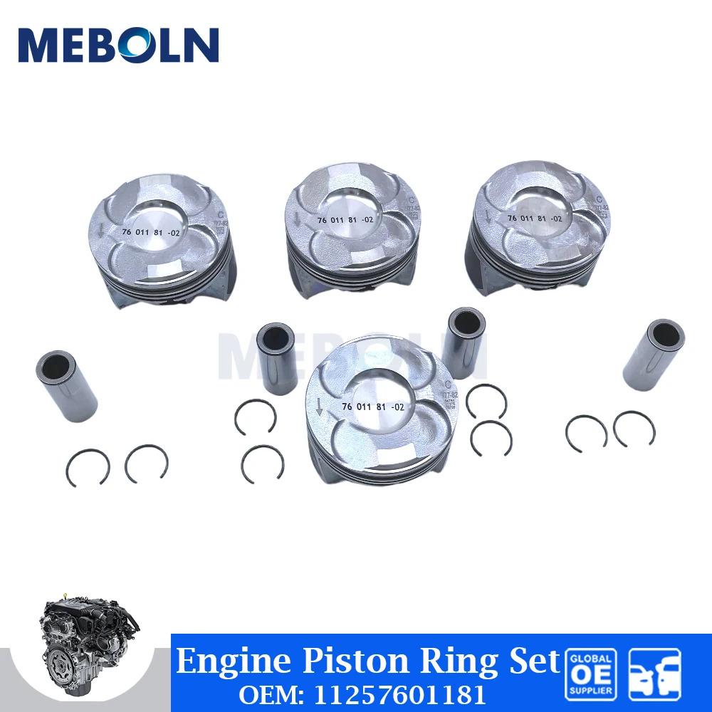 

STD 4 Pcs Piston & Piston Ring Set For BMW 118i 316i MINI Cooper S R55 R56 R60 N13 B16 N16 Engine Car Accessories 11257601181