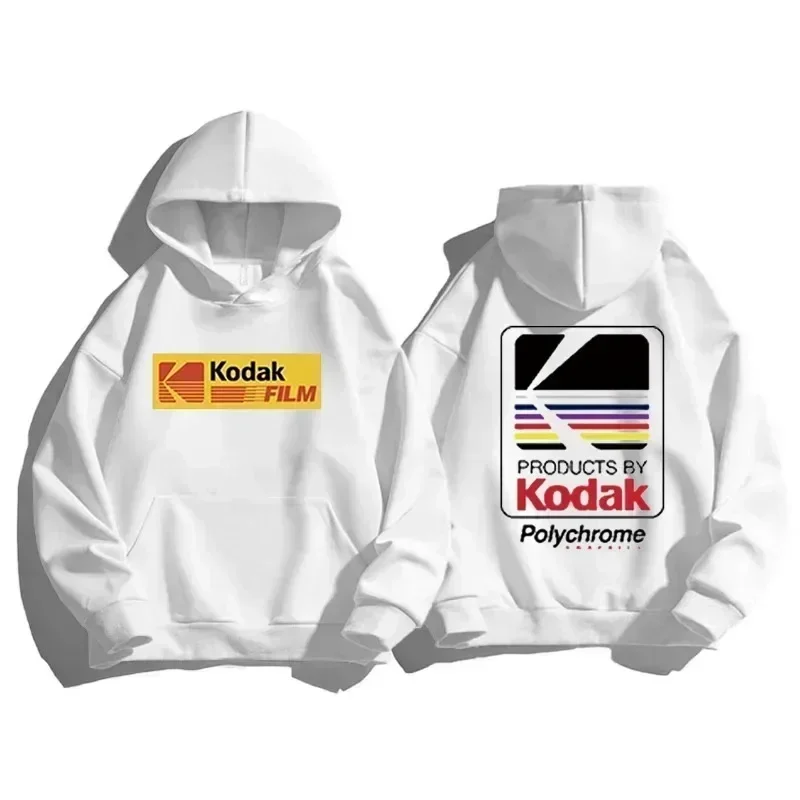 2025 Hot Sale Men's Hoodie Kodak Men's Women's Fashion Simple Long Sleeve Sweatshirt Autumn Winter Street Trend Large Hoodie