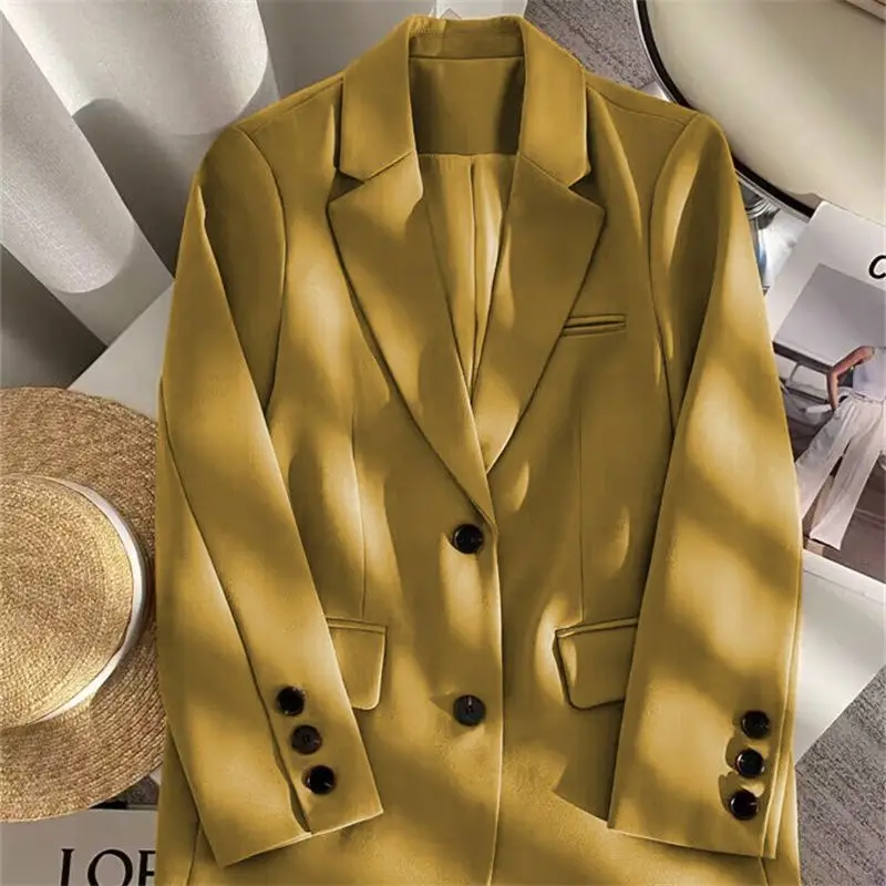 Nouveau costume de printemps 2025 veste de costume pour femmes avec petit tempérament et sensation haut de gamme ample décontracté Chic élégant mode manteau haut