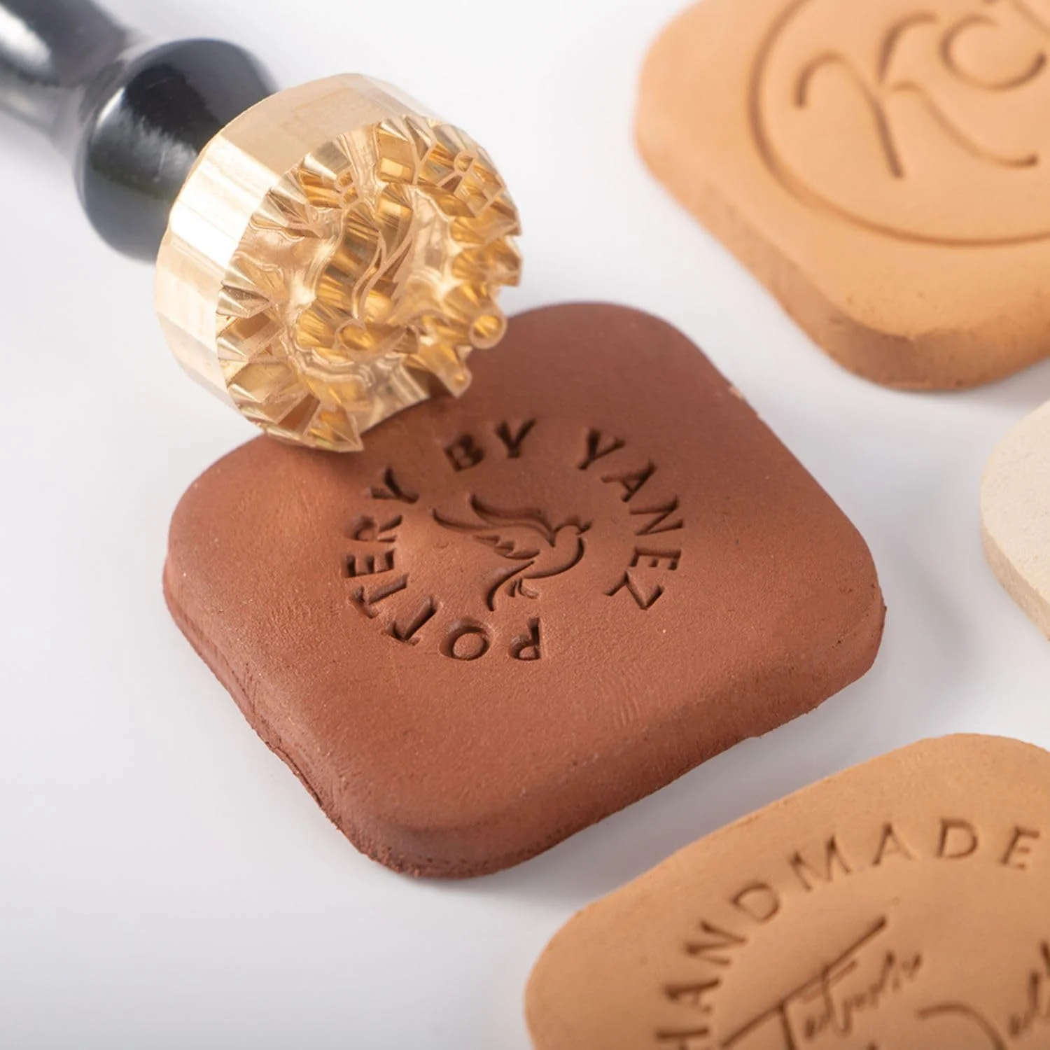 

Custom Pottery Stamp for Clay - Cute Little Animals Personalize Clay Stamp Letter Stamp for Clay with Your Own Design