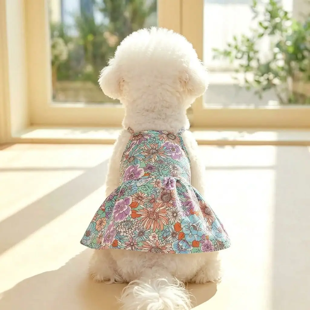 Vestido para perros y gatos pequeños floral - Primavera Verano - imagen 3