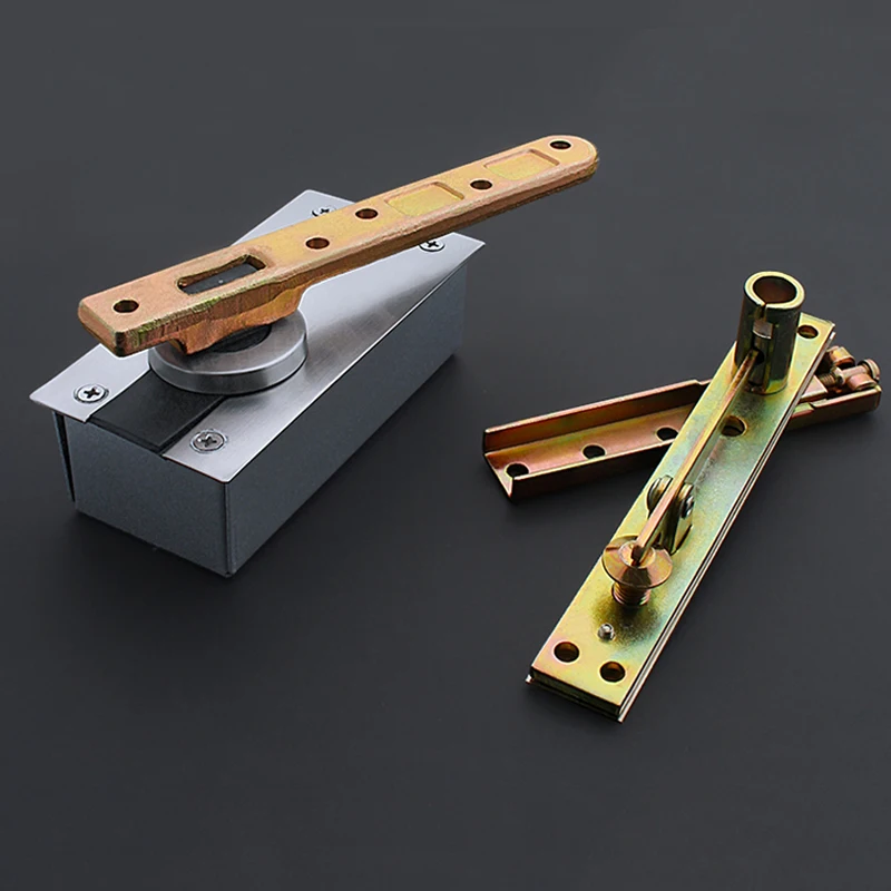 Top Designed 1Set Heavy Duty Door Pivot Hinges 360 Degree Rotary Invisible Hidden Floor Spring Door Hinges Install Up and Down