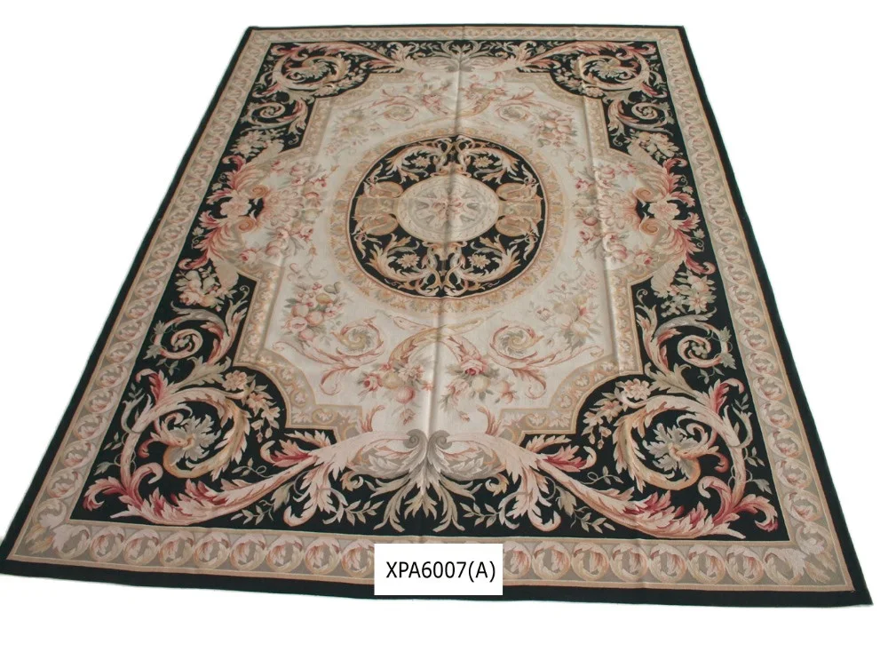 

Free shipping 8'x10' Handmade French Aubusson weave rugs hand woven carpets