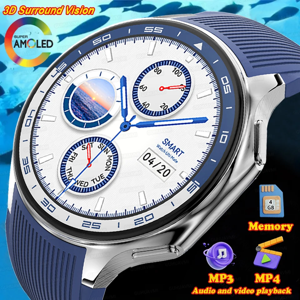 2024 New Men Business Watch For Xiaomi OPPO Watch X 4G Large Memory Video playback Smartwatch Sport Fitness Waterproof Watches