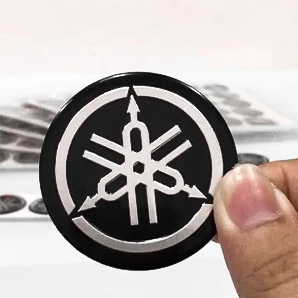 5/10Pcs 3D Aluminum Circular Decal Sticker for Yamaha Motorcycle & Car Body Decoration Accessories