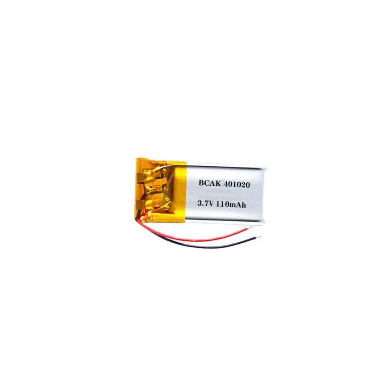 8PCS 401020 3.7V 110mAh 1C Discharge Polymer Lithium Battery for Bluetooth Headsets Recording Pens Small Toys Bluetooth Speakers