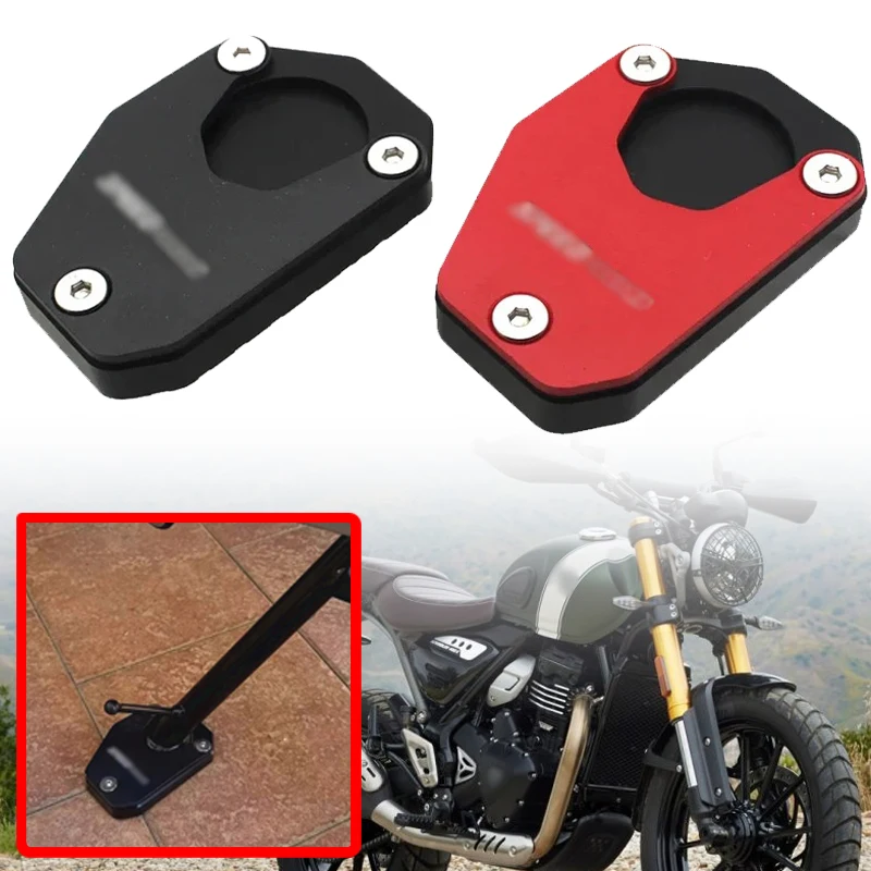 

Motorcycle Foot Side Stand Enlarger Plate Pad Kickstand Extension Fit For Scrambler400X Speed400 Scrambler 400X Speed 400 2024