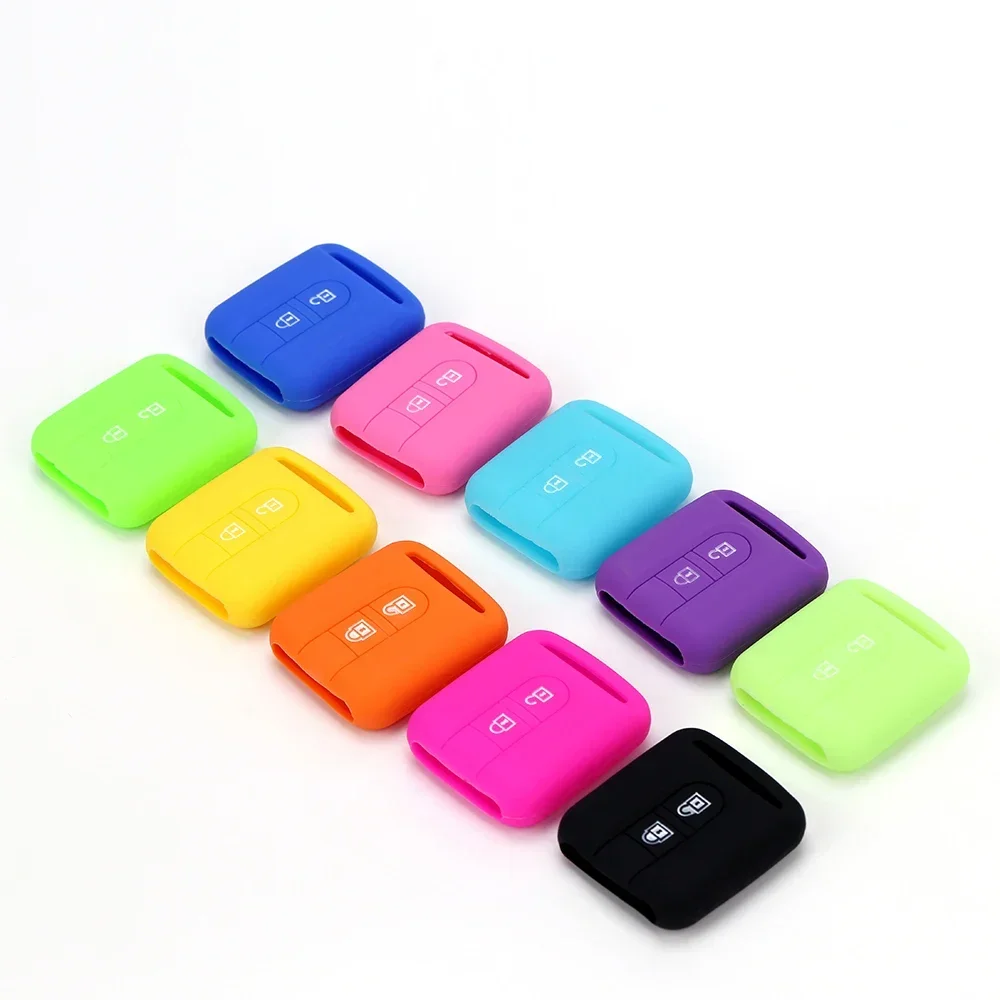 New Car Key Flat Square Silicone Case For Nissan Qashqai Micra Navara Almera Note Fob Rubber Cover 2 Button Remote Auto Shell