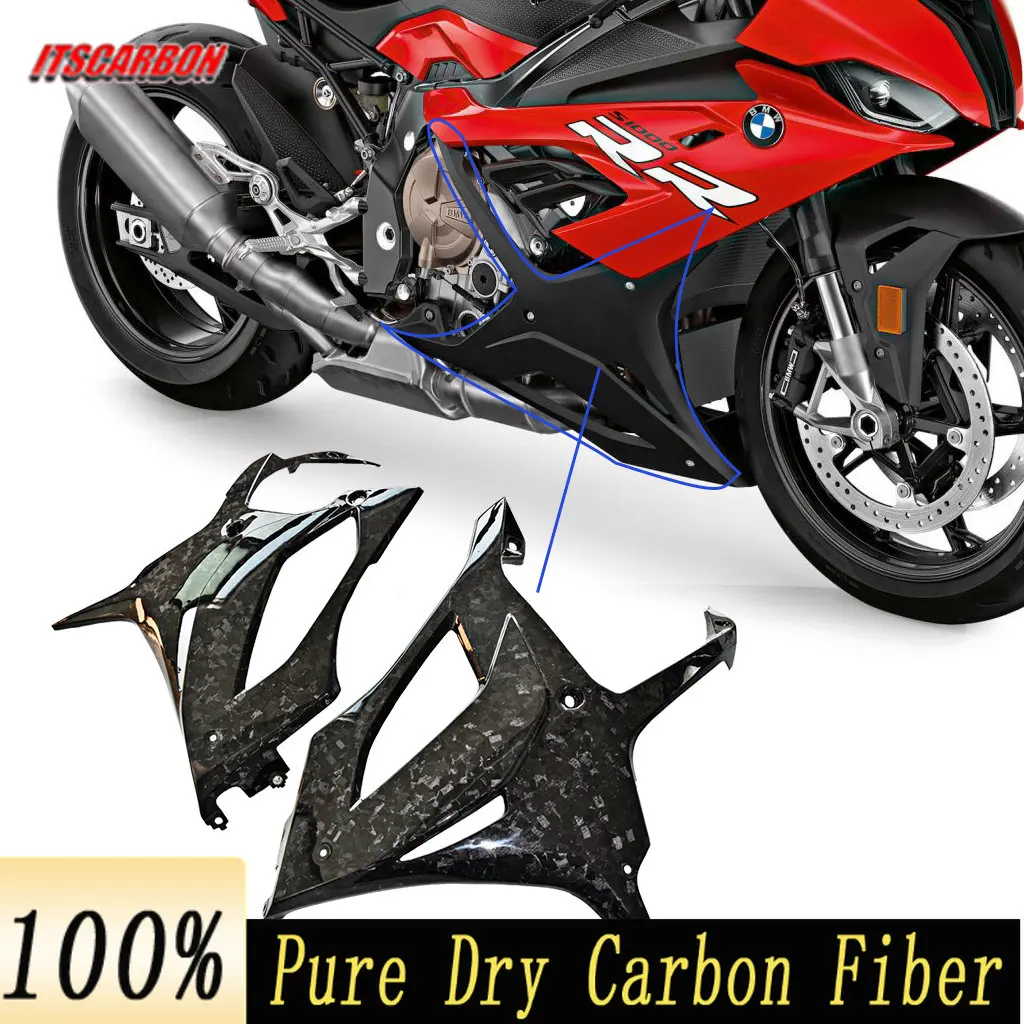 

For BMW S1000RR S1000 RR 2019 2020 2021 2022 3K Carbon Fiber Motorcycle Accessories Belly Pan Fairing Lower Side Protection