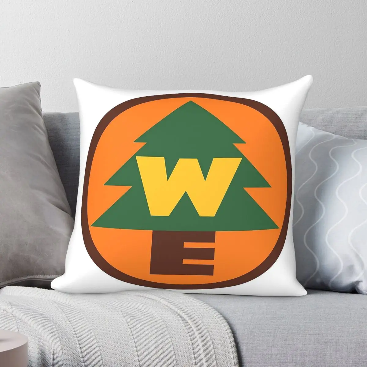 Wilderness Explorer Badge Pillowcase Polyester Linen Velvet Creative Zip Decor Home Cushion Case Wholesale