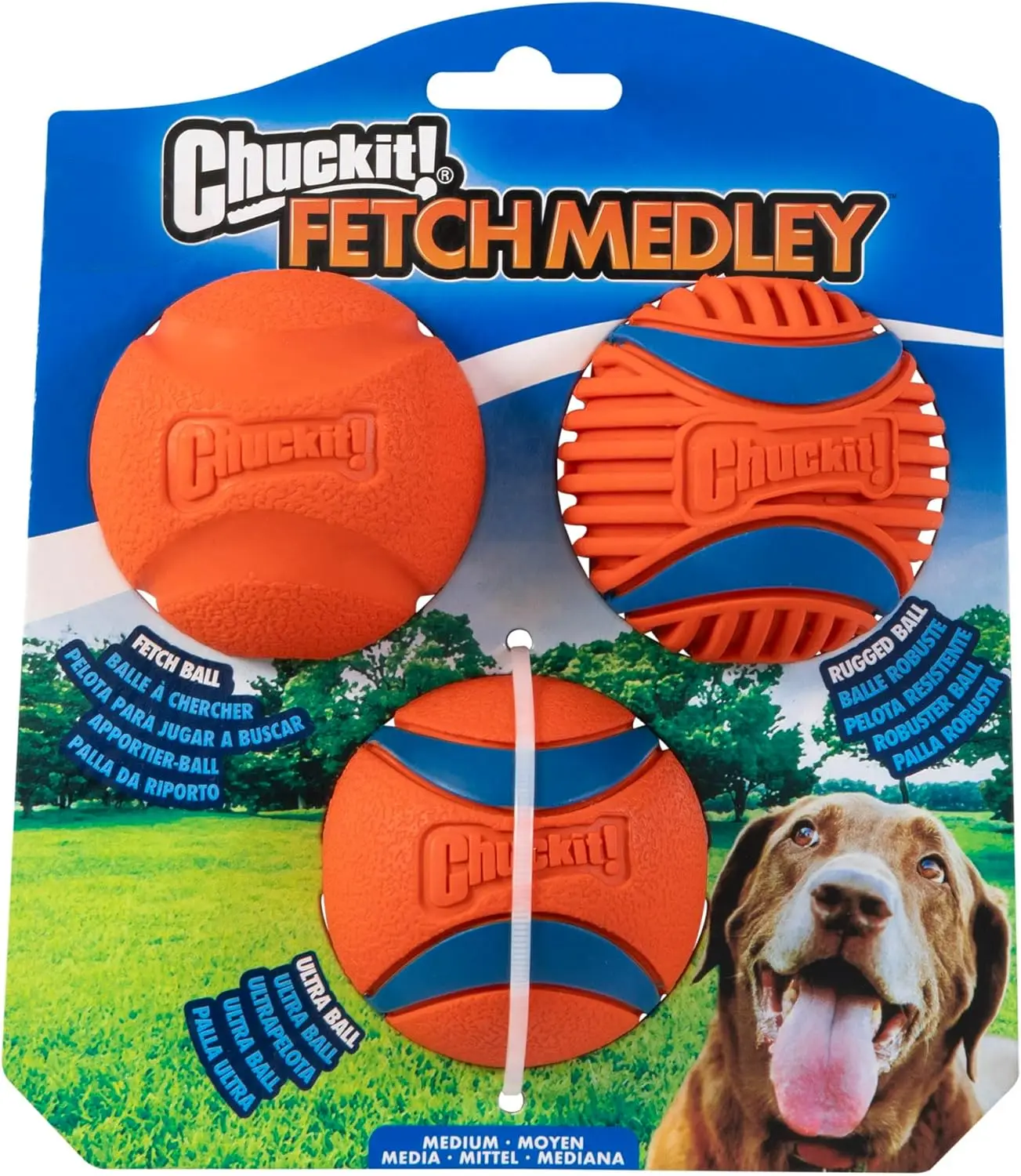 

Interactive Dog Balls - High-Bounce Fetch Toys, Durable Rubber Set of 3 for Medium Dogs