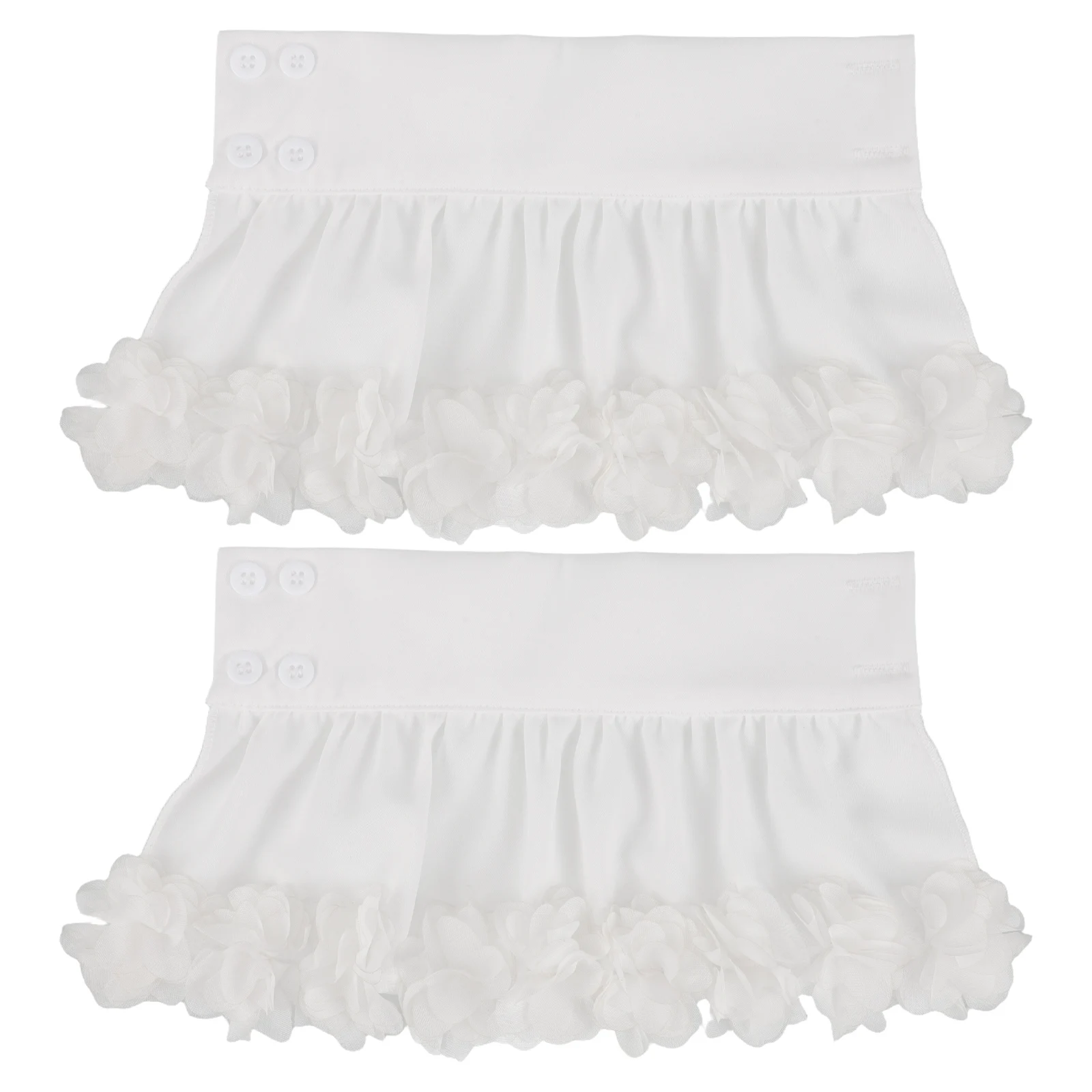 

1 пара элегантных французских цветочных искусственных манжет с рукавами-колокольчиками, шифоновых удобных сменных искусственных манжет для вечеринки