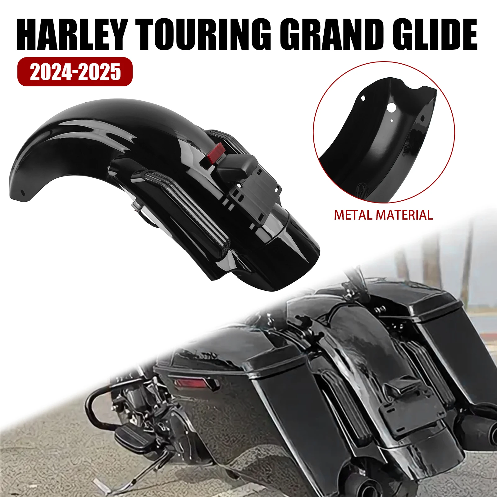 دراجة نارية مصباح ليد CVO نمط الحاجز الخلفي نظام ل هارلي بجولة إلكترا الإنزلاق 2024-2025 الطريق شارع الإنزلاق FLHR FLHX FLTR #1