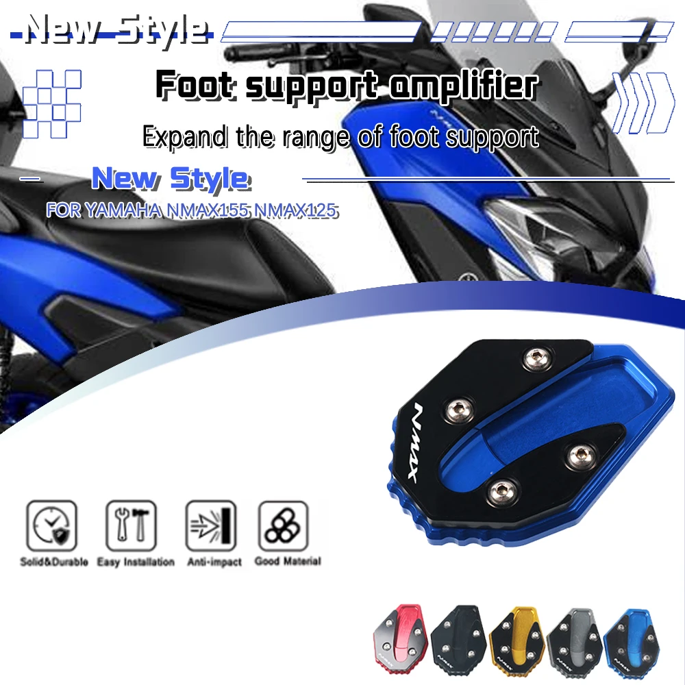 Motorcycle Kickstand Foot Side Stand Extension Pad Support Plate Enlarge for YAMAHA NMAX155 NMAX125 NMAX 155 NMAX 125 2020-2024