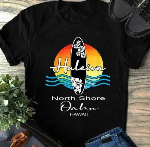 Haleiwa North Shore Oahu Hawaii Surfer Paradise Souvenir T-Shirt