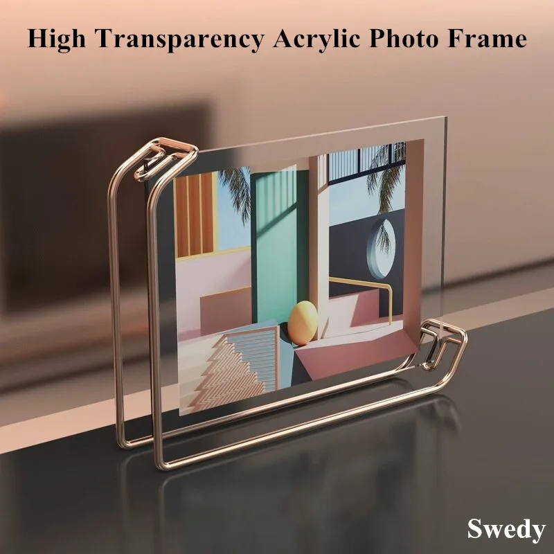 8 Inch 160x220mm Metal Art Photo Picture Poster Frame Wedding Table Number Menu Paper Price Acrylic Sign Holder Display Stand