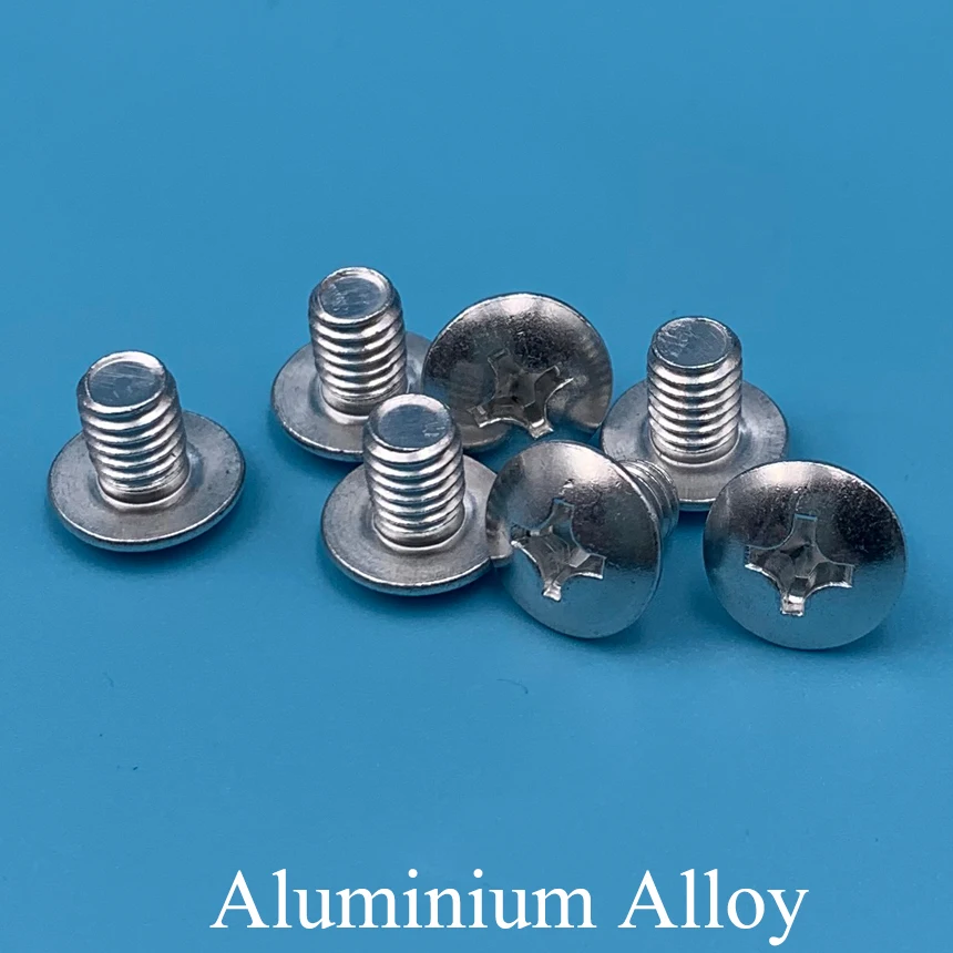M6 M6*8/12/14/16/18/20/22/25mm 6061 AL Aluminium Alloy Bolt Phillips Cross Recessed Mushroom Round Truss Head Screw