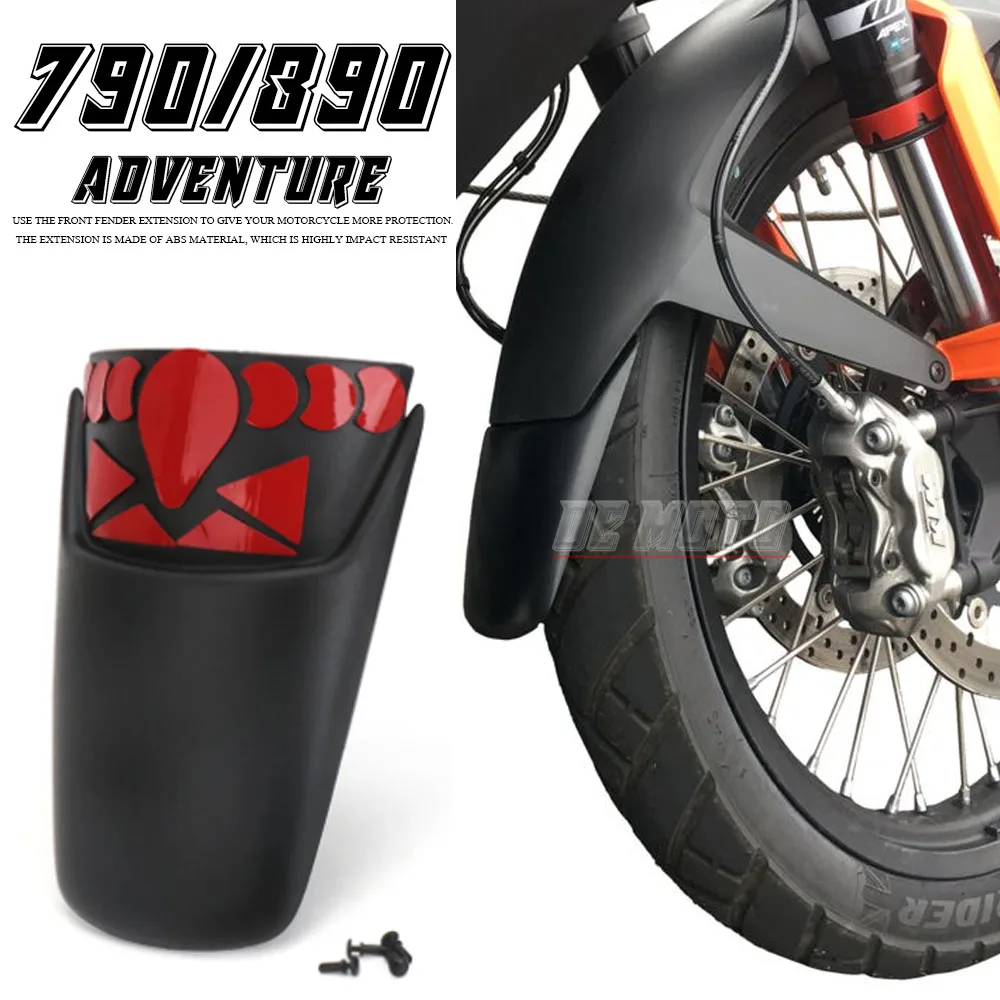 

New Motorcycle Mudguards Front Fender Splash Guard Extension For 790 Adventure Adv 2019- 890 ADVENTURE ADV 2021-