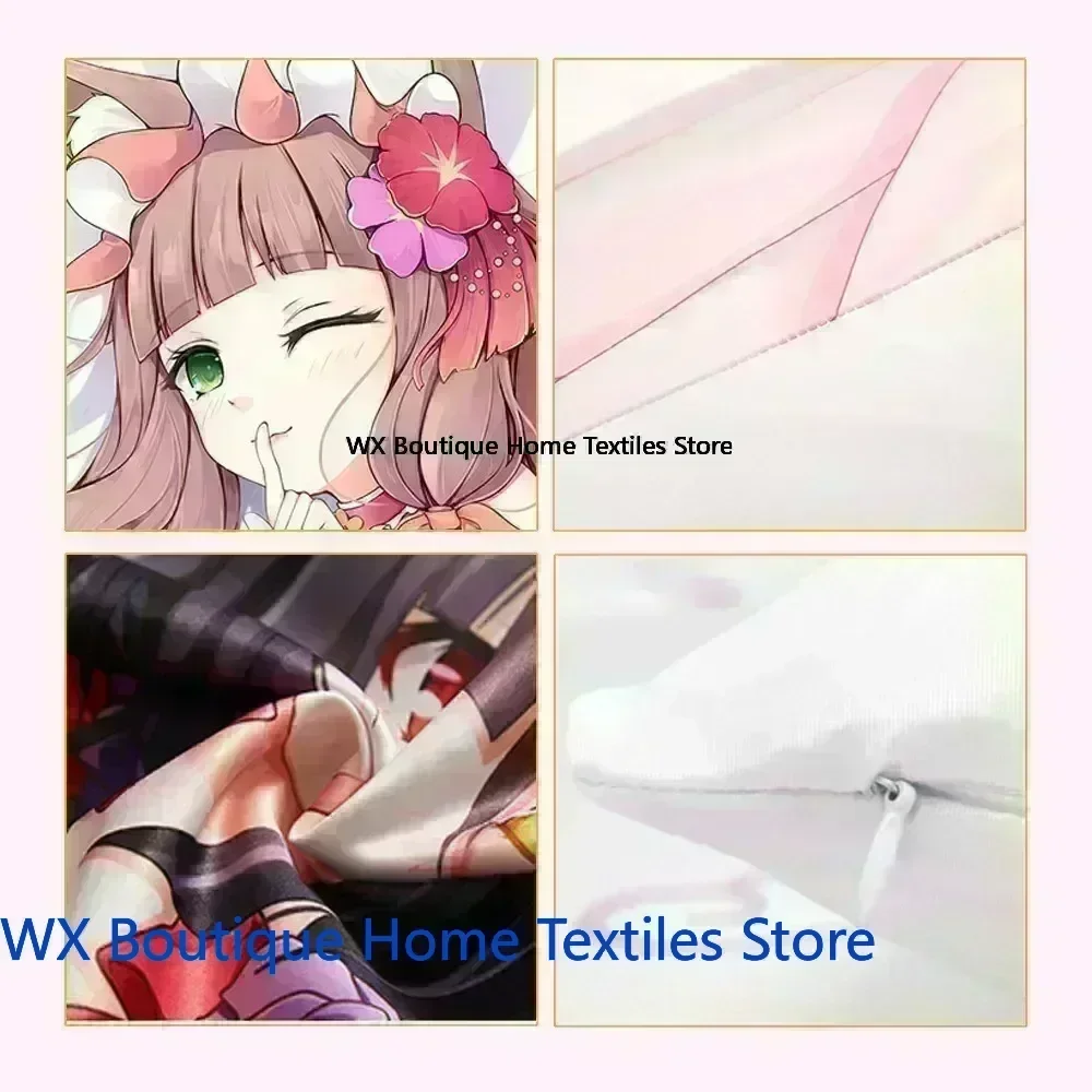Anime Genshin Impact Yelan Ganyu Dakimakura funda de almohada suave sofá ropa de cama funda de cojín funda de almohada
