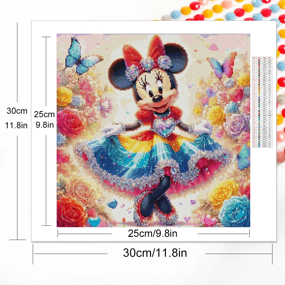 Disney 5D Diamond Painting Cartoon Minnie Mouse Diamond Mosaic Animal Full Square Embroidery Picture Rhinestones Home Decor