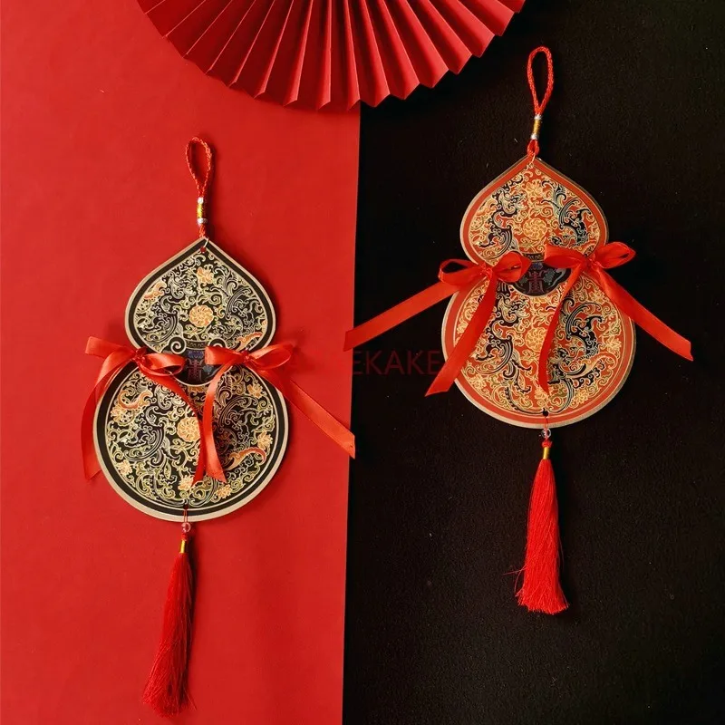 قطعتان من المعلقات المزخرفة، وديكورات الأبواب الجديدة، وديكورات غرفة المعيشة، ومستلزمات مشهد السنة الصينية الجديدة ومهرجان الربيع #1