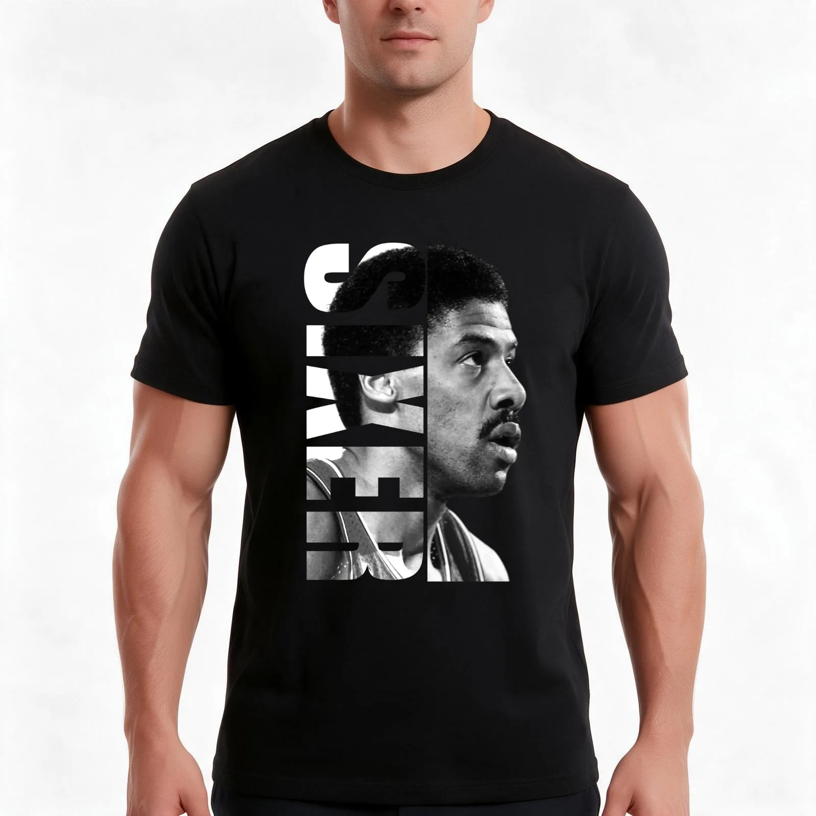 Julius Erving - SIXER T-Shirt, Summer Casual Cotton Tee, Oversized Streetwear Tops, Vintage Graphic Print, Unisex Men Women