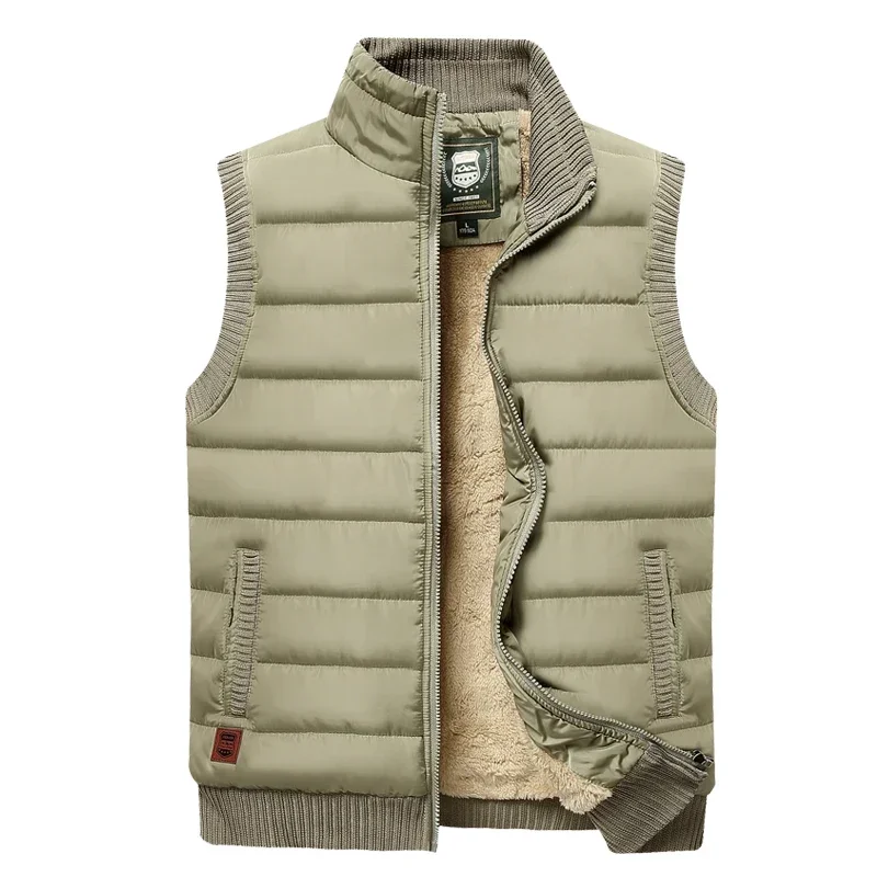 2026 Jacket Men's Thermal Soft Vest New Stand-up Collar Jacket Vest for Men's Winter Sleeveless Down Vest Mens Work Vest