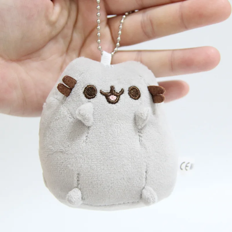 Pusheen Series Plush Keychain Gray Cat Swimming Ring Donut Cute Kawaii Soft Stuffed Doll Pendant Bag Charm Hanging Toy Gift