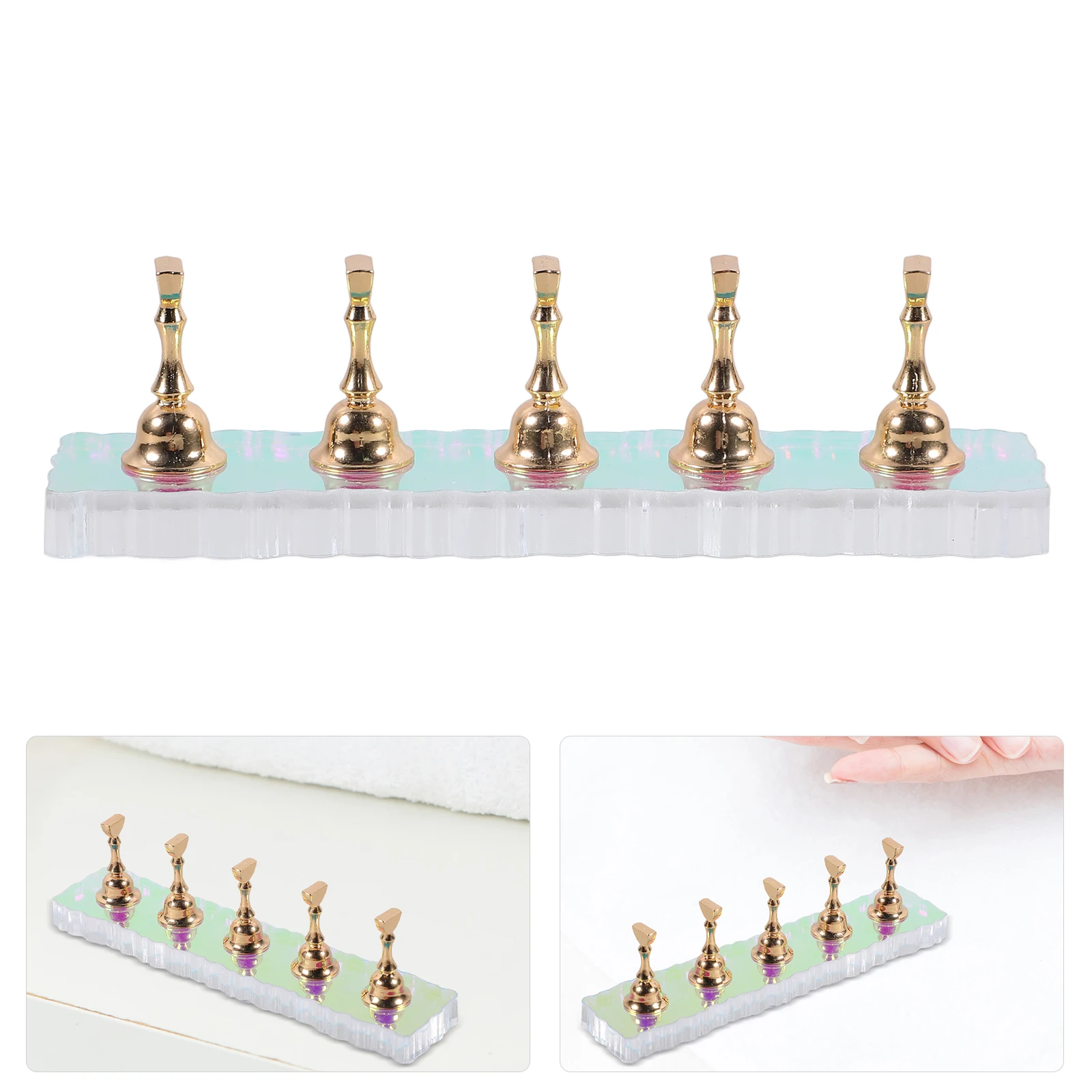 مجموعة واحدة من حامل عرض الأظافر المريح متعدد الوظائف لمستلزمات فن الأظافر لممارسة تقنيات المانيكير المنزلية #6