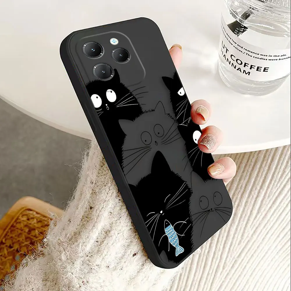 Lustige schwarze Katze, individuelle Foto-Telefonhülle für Infinix HOT 10 10I 10S 11S 12I 20I HINWEIS 11 12 30 SPARK SMART 6 8 9 20 POVA 3 Hülle