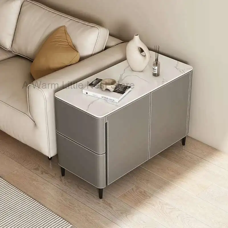

Trendy Luxury Coffee Table Design Storage Nordic Style Side Table Cabinet With Drawers Tavolino Da Salotto Living Room Furniture