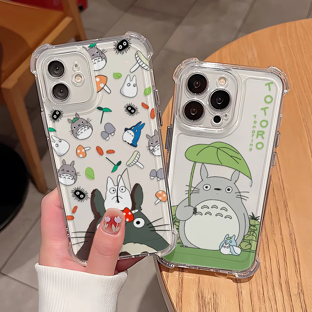 Новый прозрачный чехол для телефона с защитой от падения Anime Cute T-Totoroes для Xiaomi Redmi 14C 13C 12C K50 K40 Note 14 13 12 11 10 9S Pro Plus 4G 5G