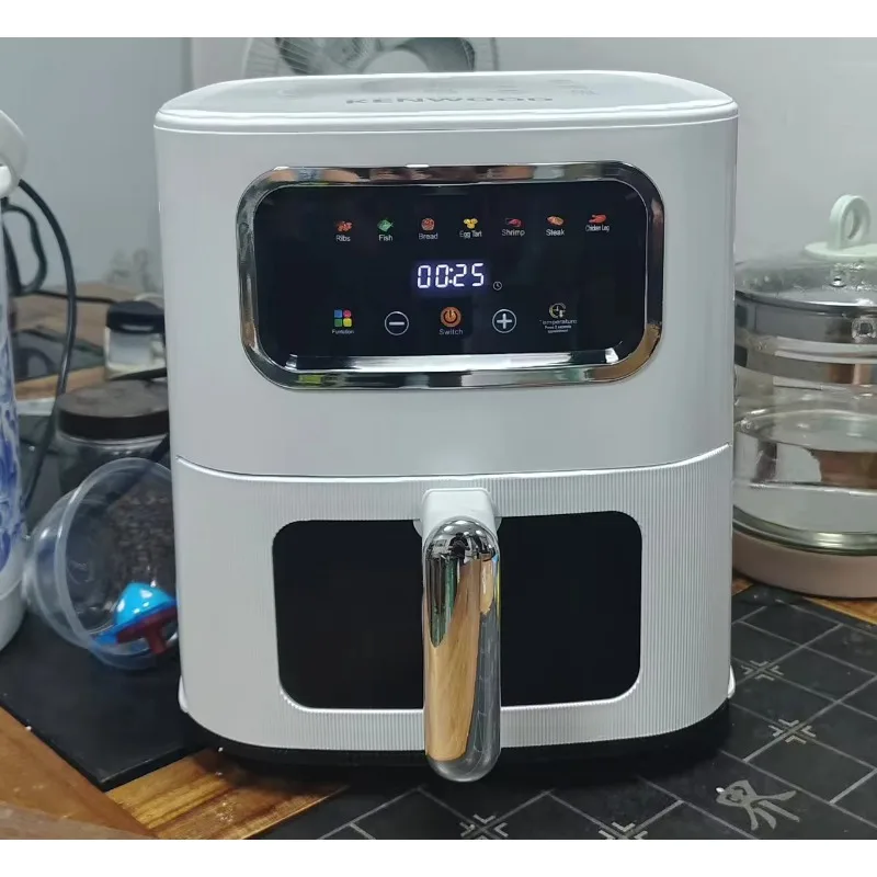 مقلاة هوائية حديثة 10 لتر فرن بلاستيكي مربع كهربائي شاشة تعمل باللمس متعددة الوظائف لتحميص الخبز والطبخ والفندق المنزلي