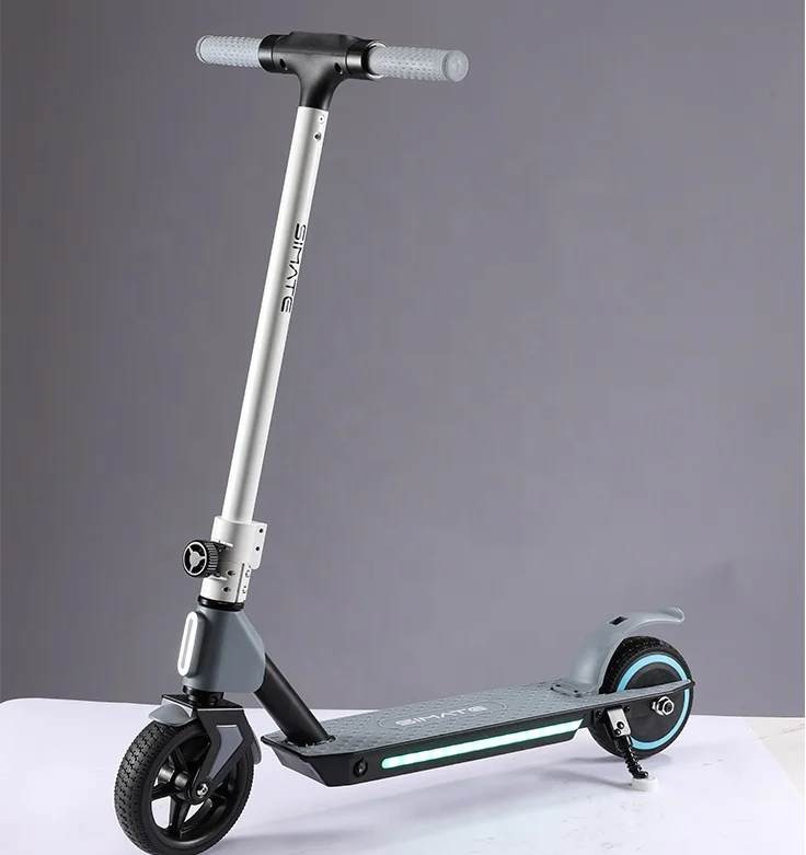 업그레이드된 21.6V 듀얼 투휠 전동 스쿠터 (청소년용, 3단 속도 조절, 텔레스코픽 핸들, 접이식, 6-14세)