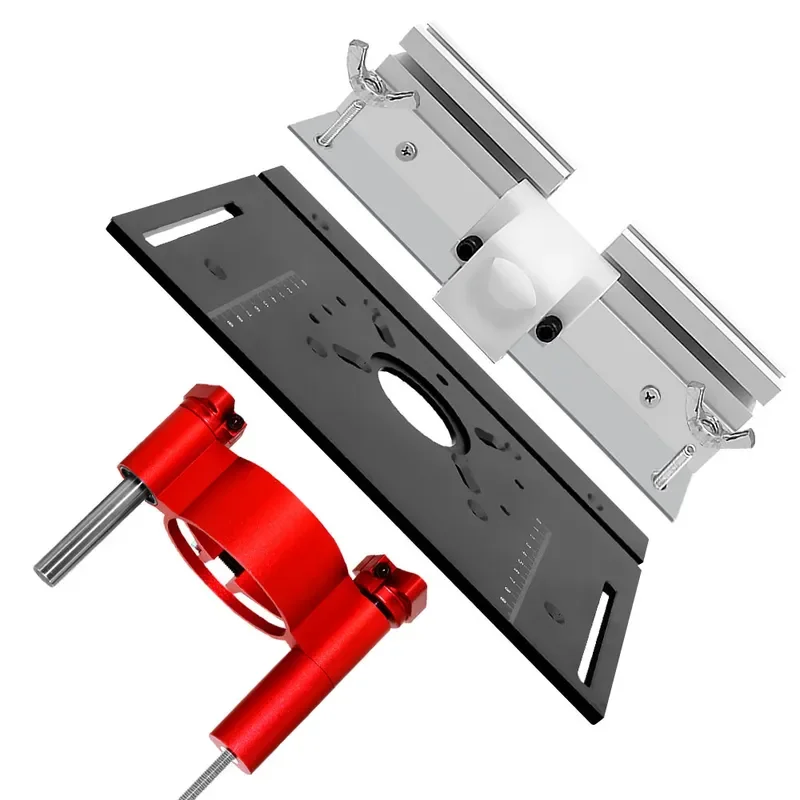 2nd Gen Upgraded Bakelite Aluminum Alloy Lifting Insert Plate Woodworking Flip Lifting Base Router Table DIY Workbench Accessory