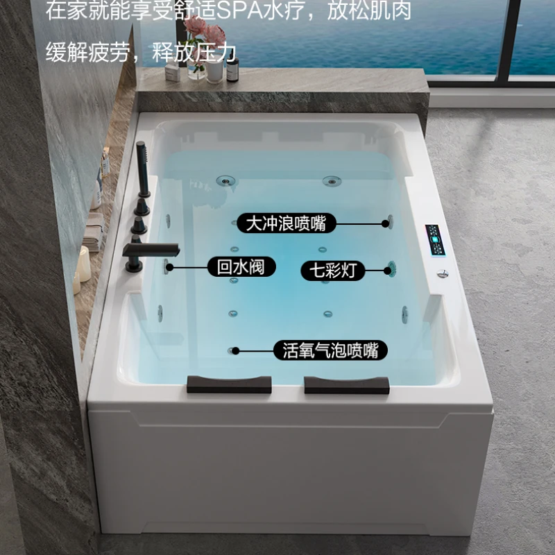 Acrylic double surf massage intelligent thermostatic size custom villa hotel home adult bathtub 1-1.8 m