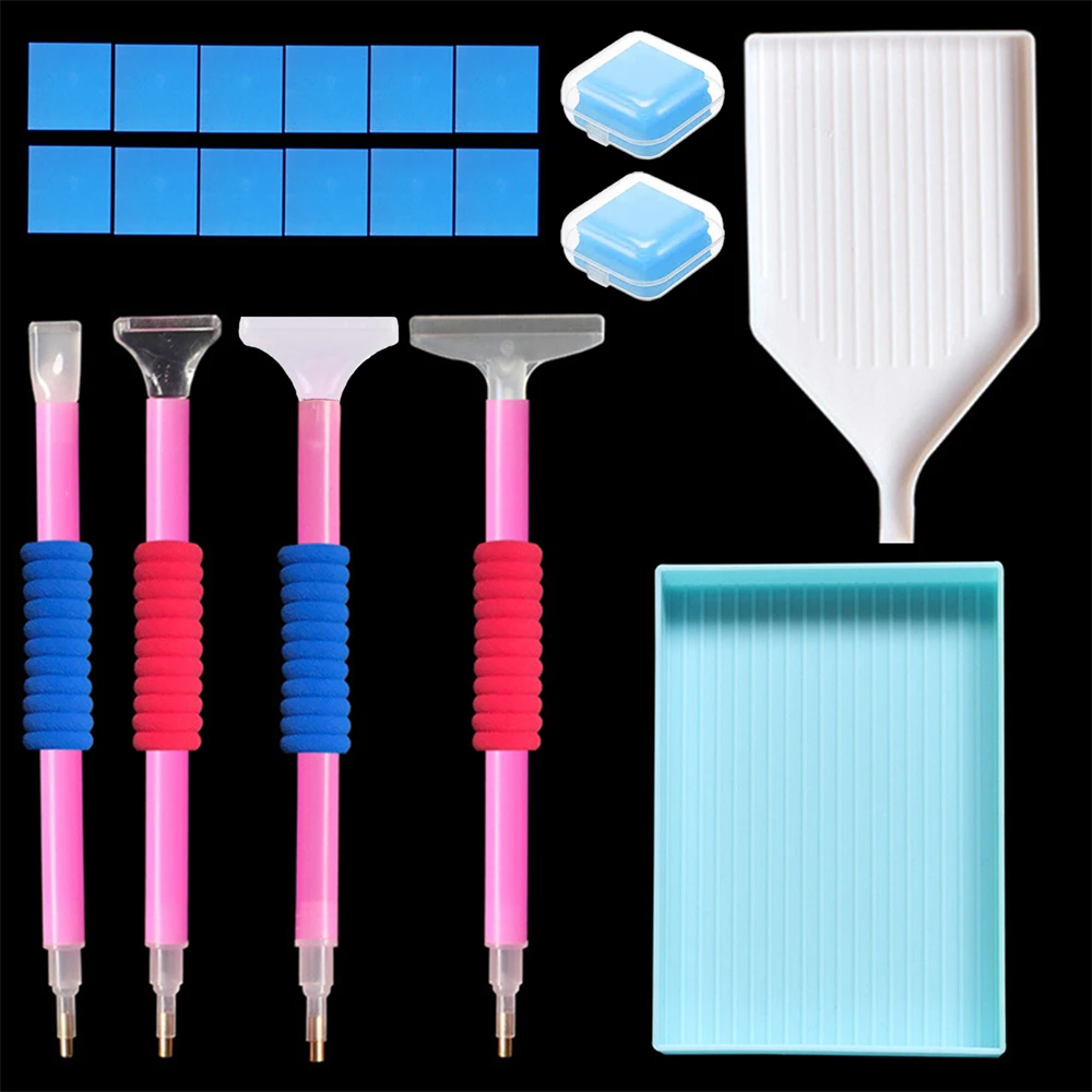 

22pcs DIY Diamond Painting Tools and Accessories Kits Set Multiple Sizes Pens Embroidery Art Pen Tray Wax Clay Tool DIY Crafts
