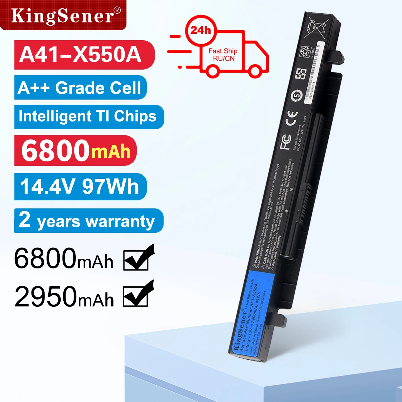 14.4V 6800mAh Corée Cellule Nouvelle A41-X550A Batterie D'ordinateur Portable pour ASUS A41-X550 X450 X550 Xcape C Xcape B Xcape V X450C Xcape CA X452EA X452C